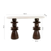 Drewniana komoda RONDA MM001501100402 brązowo beżowa do salonu 130cm