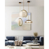 Skandynawska lampa wisząca Helena LED 23W 3000k do holu mosiądz