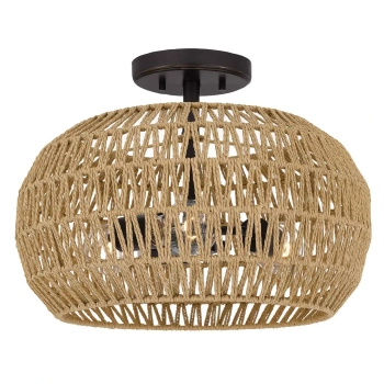 Lampa sufitowa do sypialni Casablanca QZ-CASABLANCA-3SF-PBZ brązowy