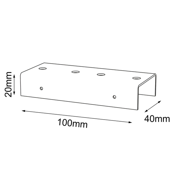 Łącznik prosty do systemu modułowego Cube 1017 BROSline czarny