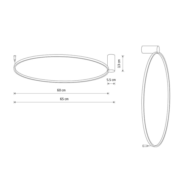 Okragła lampa sufitowa CIRCOLO 11603 LED 21W 3000K biały