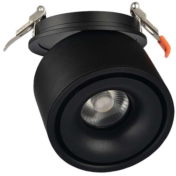 Sufitowa lampa wpustowa CRESTON ZH-H12C-CZARNA LED 12W 3000K tuba czarna