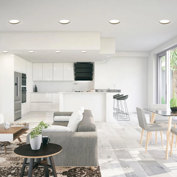 Lampa podtynkowa Rondo 234501102 Elkim LED 6W 3000K IP44 okrągła biała