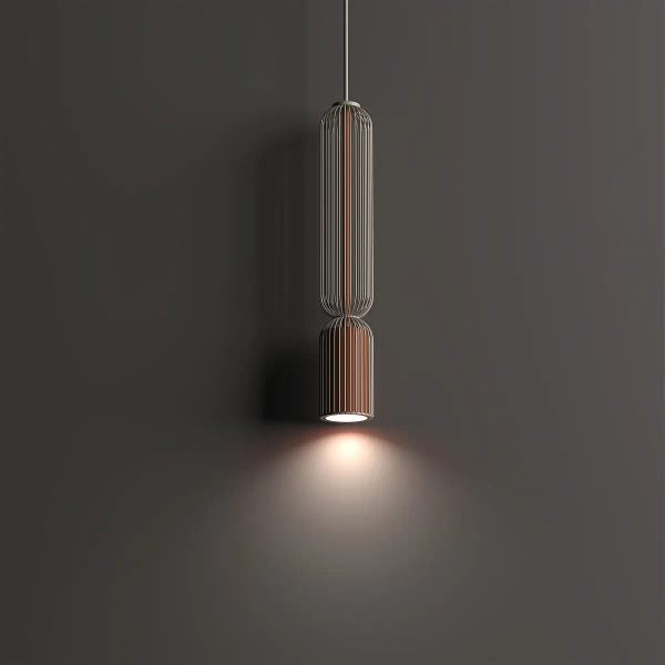 Wisząca lampa do sypialni CAMELEON SINGLES 12198 terakota beżowa
