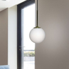 Modernistyczna lampa wisząca GLASGOW 50101279 szklana zwis kula złota biała