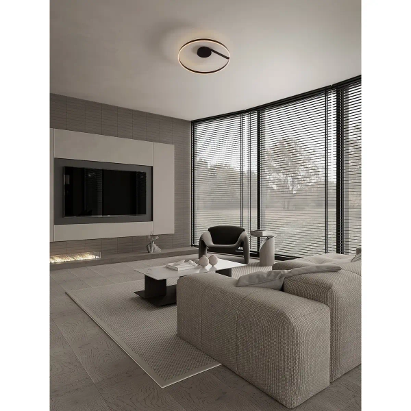 Nowoczesna lampa sufitowa SOLVIRA LE45497 LED 48W 2700-4000K czarny