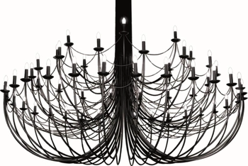 Pałacowy żyrandol Perseo KP-01 do restauracji czarny