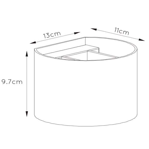 Kinkiet na ścianę XIO 09218/04/31 Lucide metalowy góra-dół biały