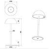 Metalowa lampa stołowa Ricardo R54106132 LED 2W 3000K IP54 czarna