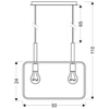 Loftowa LAMPA wisząca 32-73549 Candellux skandynawska OPRAWA prostokątny ZWIS metalowa ramka biała