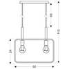 Loftowa lampa wisząca 32-73549 prostokątny zwis metalowa ramka biała