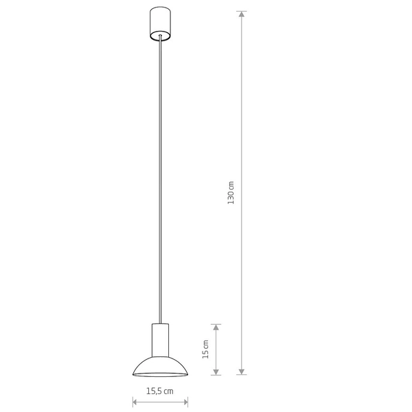 Skandynawski zwis nad stół Hermanos 8037 biała kopuła wisząca