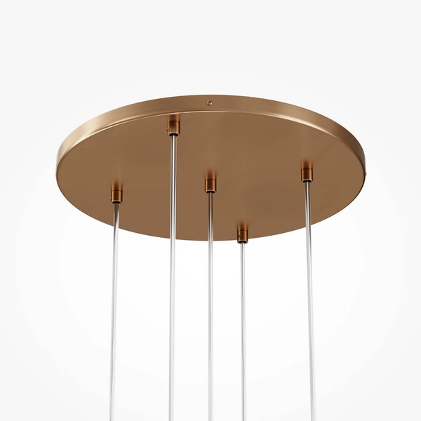 Wielopunktowa lampa wisząca Basic form MOD521PL-05G złoty przezroczysty