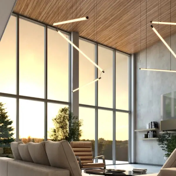 Wisząca lampa nad stół sticks czarna PIPER LED 26,5W 2700-4000K nad wyspę 71265-M942-D9-PH-12
