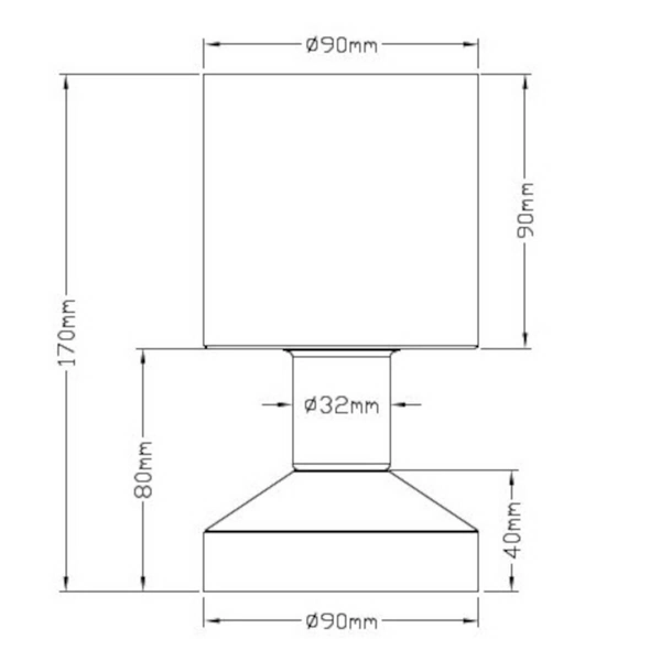 Metalowa lampka stolikowa Gral R59521007 RL Light kieliszek nikiel