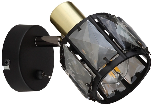 Lampa reflektorowa Indiana 54357-1B kinkiet czarny złoty