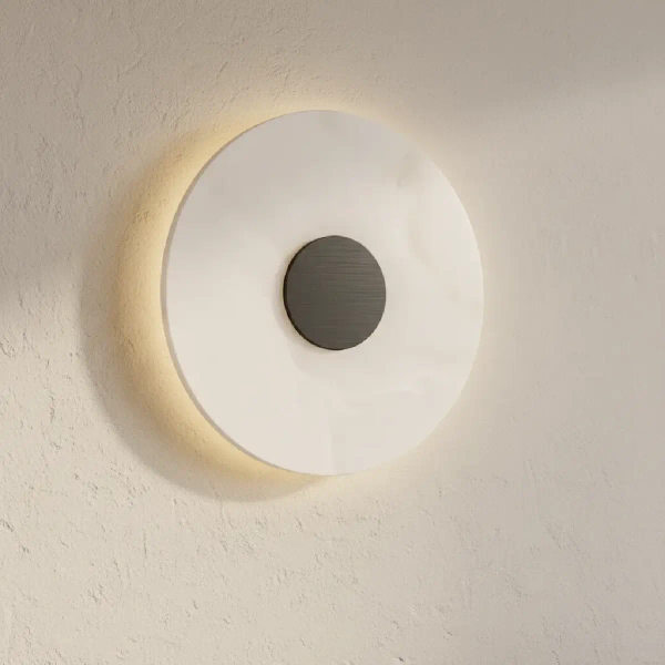 Ledowy kinkiet na ścianę Dalinia WL0114-BK LED 8W 3000K okrągły czarny