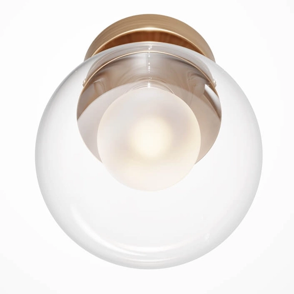 Kulisty kinkiet ścienny Basic form MOD521WL-01G1 złoty przezroczysty