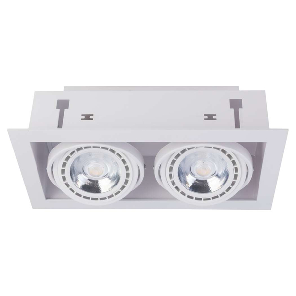 Wpust LAMPA sufitowa DOWNLIGHT 9574 Nowodvorski wpuszczana OPRAWA prostokątna do zabudowy biała