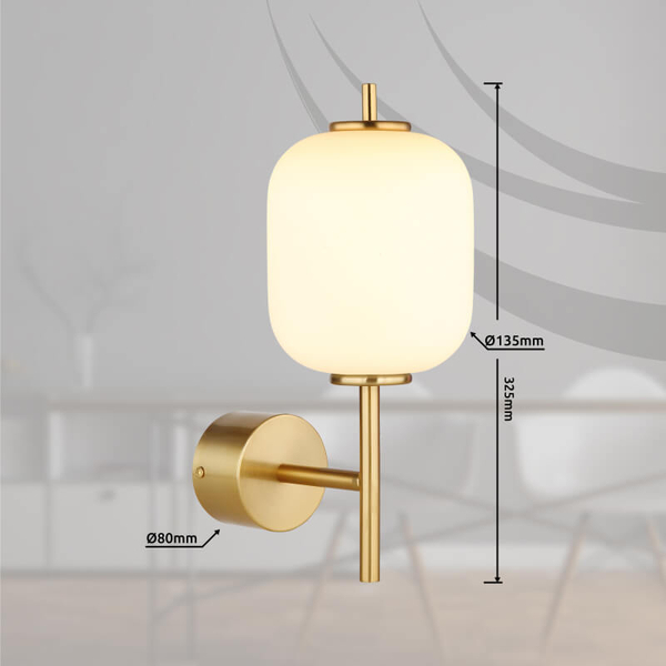 Naścienna lampa do przedpokoju Ewald 15217W LED 7W 3000K mosiądz