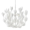 Żyrandol do salonu Flora QN-FLORA3-WHT kwiaty metalowe białe