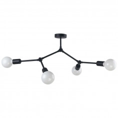 LAMPA wisząca TWIG 9140 Nowodvorski metalowa OPRAWA industrialny ZWIS molekuły wysięgniki na żarówki czarna