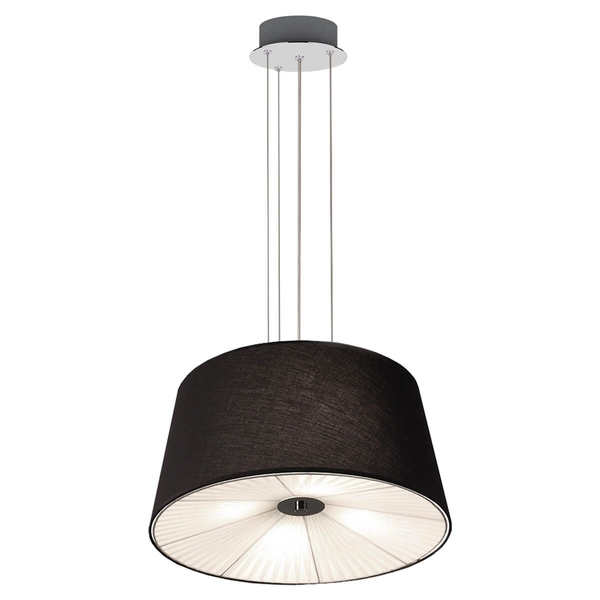 LAMPA wisząca BALI LP-1322/1P BK Light Prestige klasyczna OPRAWA abażurowy zwis okrągły czarny