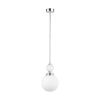 Szklana lampa wisząca Abano ABA-ZW-1 (N) kula przezroczysta nikiel