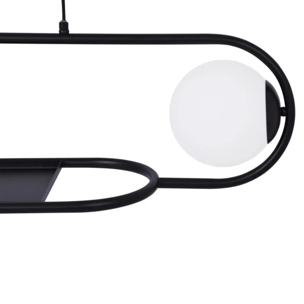 Lampa wisząca Finsestra K-4961 doniczka balls biała czarna