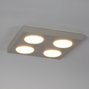 Lampa natynkowa do sypialni Hero 40995 kwadrat bloczek szara
