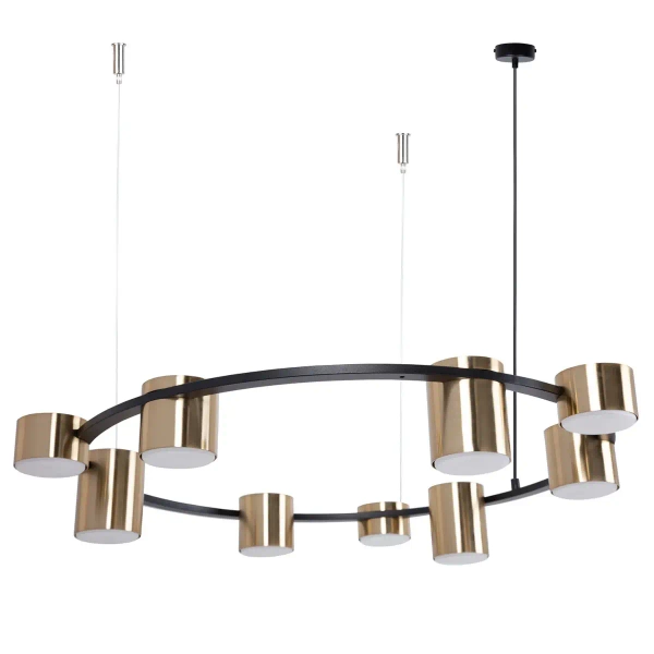 Lampa zwisająca nad stół Kodo 9 41332 pierścień czarny złoty