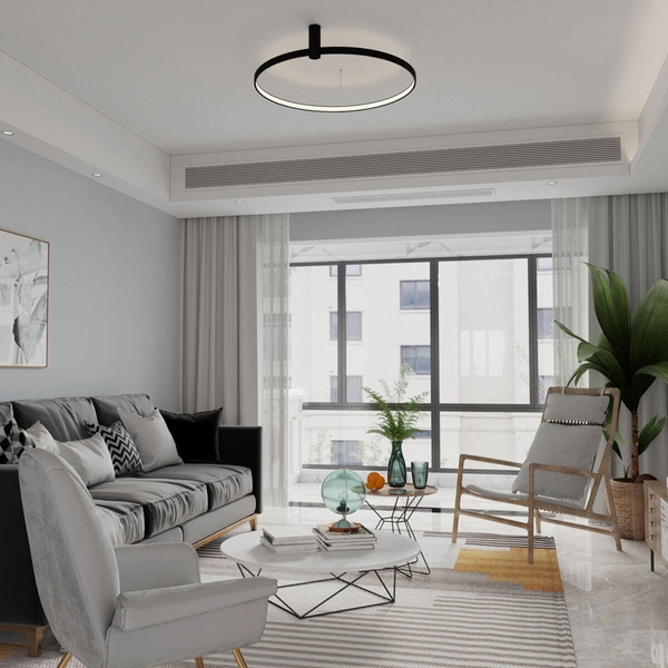 Sufitowa lampa RING LP-909/1C S BK CCT Light Prestige LED 35W regulowana zmienna barwa światła czarny