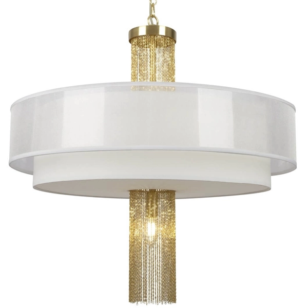 Lampa wisząca glamour Impressive MOD151PL-05G łańcuchy złote