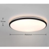 Okrągły plafon Limbus R67021932 RL Light LED 34W 3000K kuchenny czarny biały