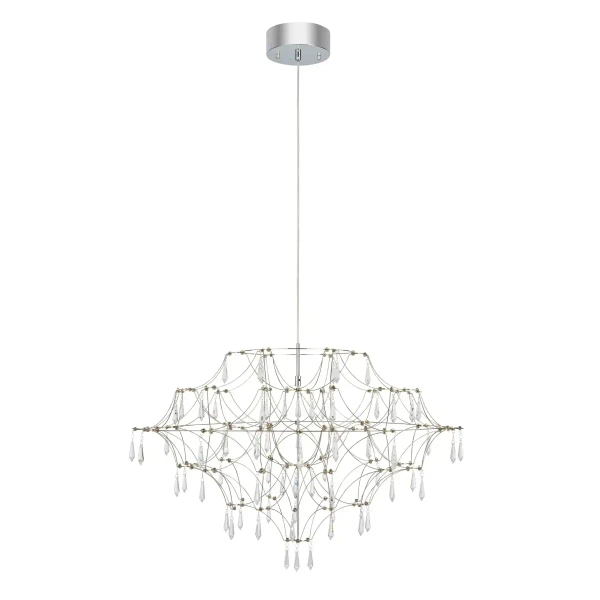 Lampa wisząca Efesos 108870 LED 25W 3000K do salonu przezroczysta stalowa