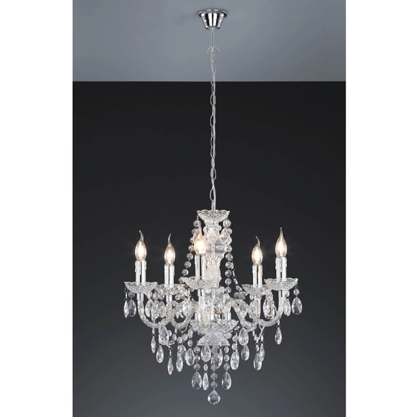 Pałacowy żyrandol Luster R1107-00 świecznikowy crystal przezroczysty