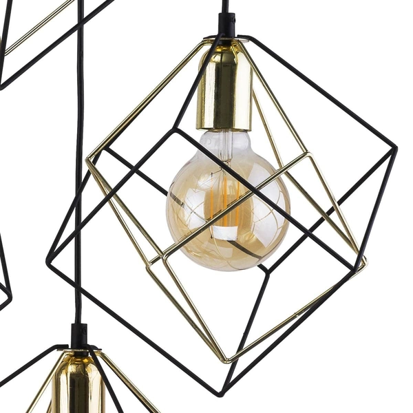 Wisząca geometryczna lampa loft Alambre 2778 TK Lighting czarna złota