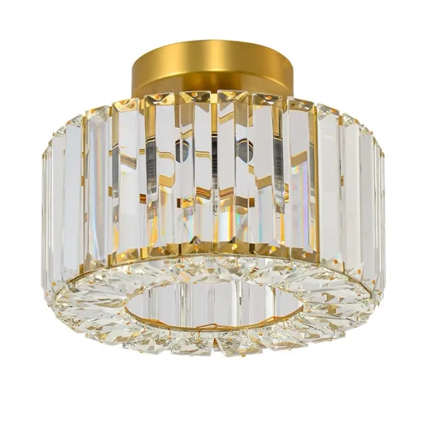 Kryształowa lampa sufitowa Vetro LP-2910/1C GD okrągła złoty
