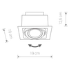 Wpuszczana LAMPA sufitowa DOWNLIGHT ES111 9571 Nowodvorski metalowa OPRAWA podtynkowa kwadratowa czarna