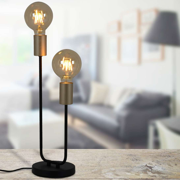 Stołowa LAMPA stojąca MODO 3169022 Nave loftowa LAMPKA metalowe pręty czarne outlet