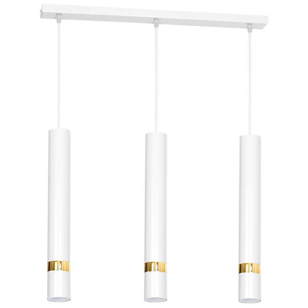 Lampa wisząca JOKER MLP6082 Milagro metalowa OPRAWA tuby ZWIS sople białe złote