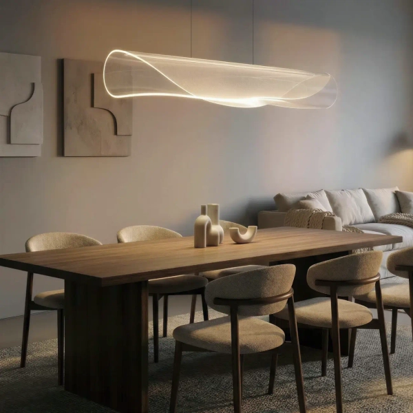 Designerska lampa wisząca do jadalni DRAGONFLY LED 35W 3000K AZ6791 transparentna