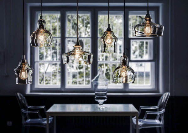LAMPA wisząca LONGIS II 10134109 Kaspa kulista OPRAWA szklany ZWIS loftowy przezroczysty