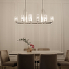 Geometryczna lampa wisząca QN-KIMROSE10-PN szkło nikiel