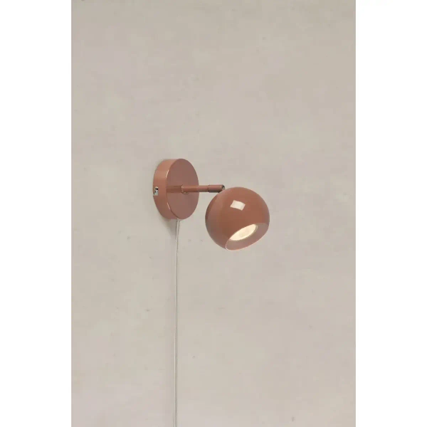 Lampa ścienna z regulacją Pop 108984 metalowa kula brązowy