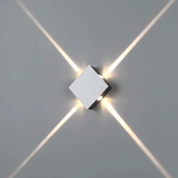 Kinkiet do sypialni Mollis 616004102 Elkim LED 4W 3000K kostka biała
