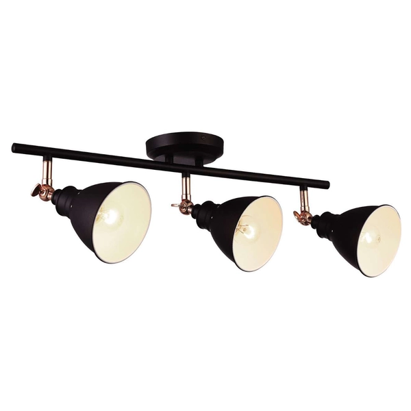 Plafon LAMPA sufitowa Watso K-8005-3 BK Kaja loftowa OPRAWA metalowa regulowane kopuły czarne