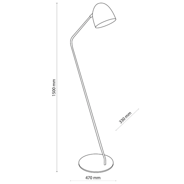 Podłogowa lampa stojąca do gabinetu Soho 5037 metalowa czarna