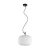 Szklana lampa wisząca Rues PND-64536A-M-BL-OPA Italux biały czarny