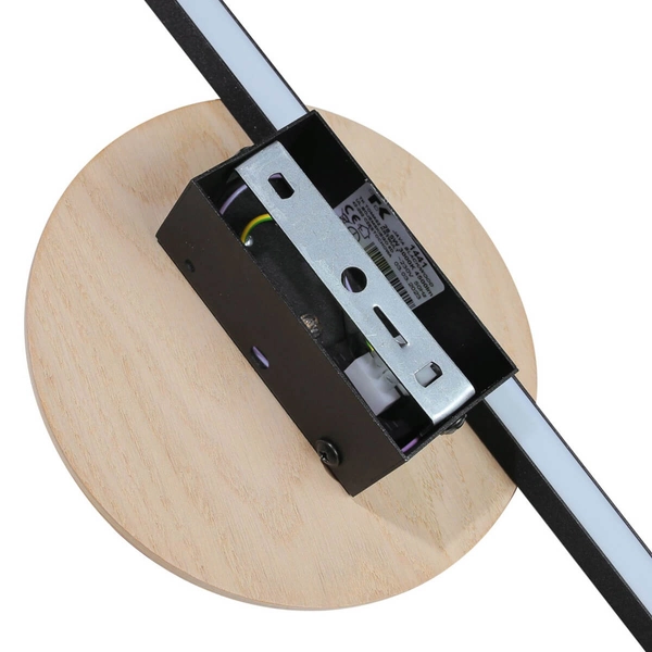 Naścienny kinkiet do jadalni Java 1441 LED 22W 3000K listwa drewniany czarny